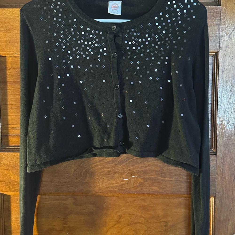 Wonder Nation Black Sequin Sweater